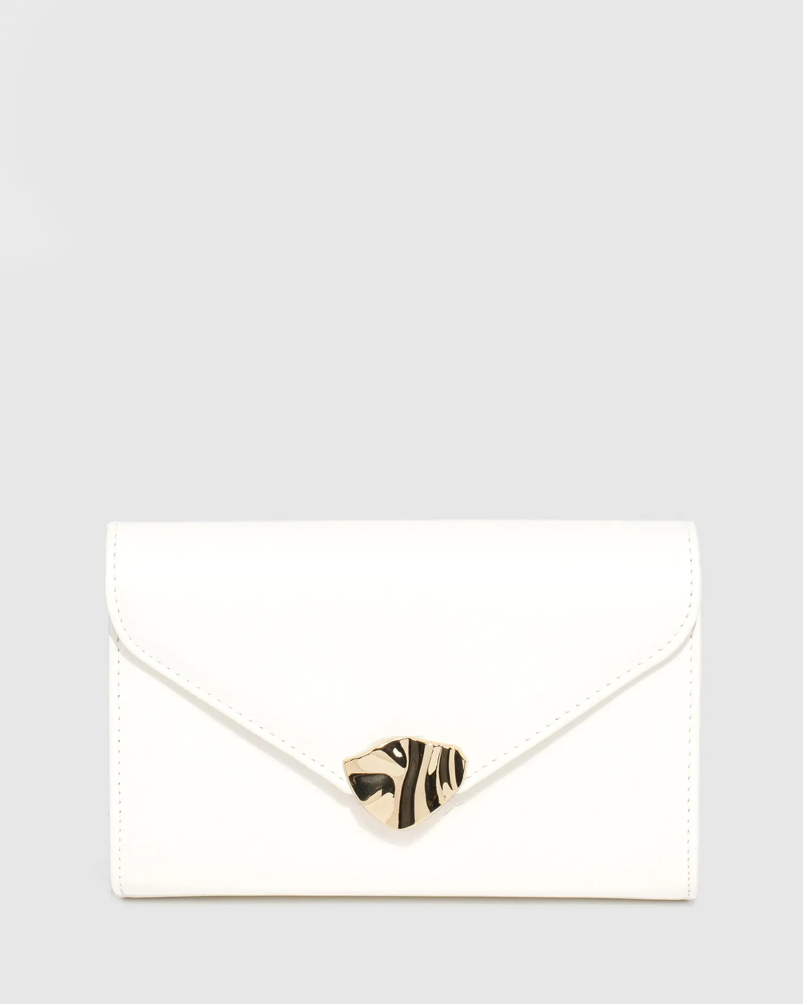 White Isidora Envelope Clutch Bag sold by Collete Hayman