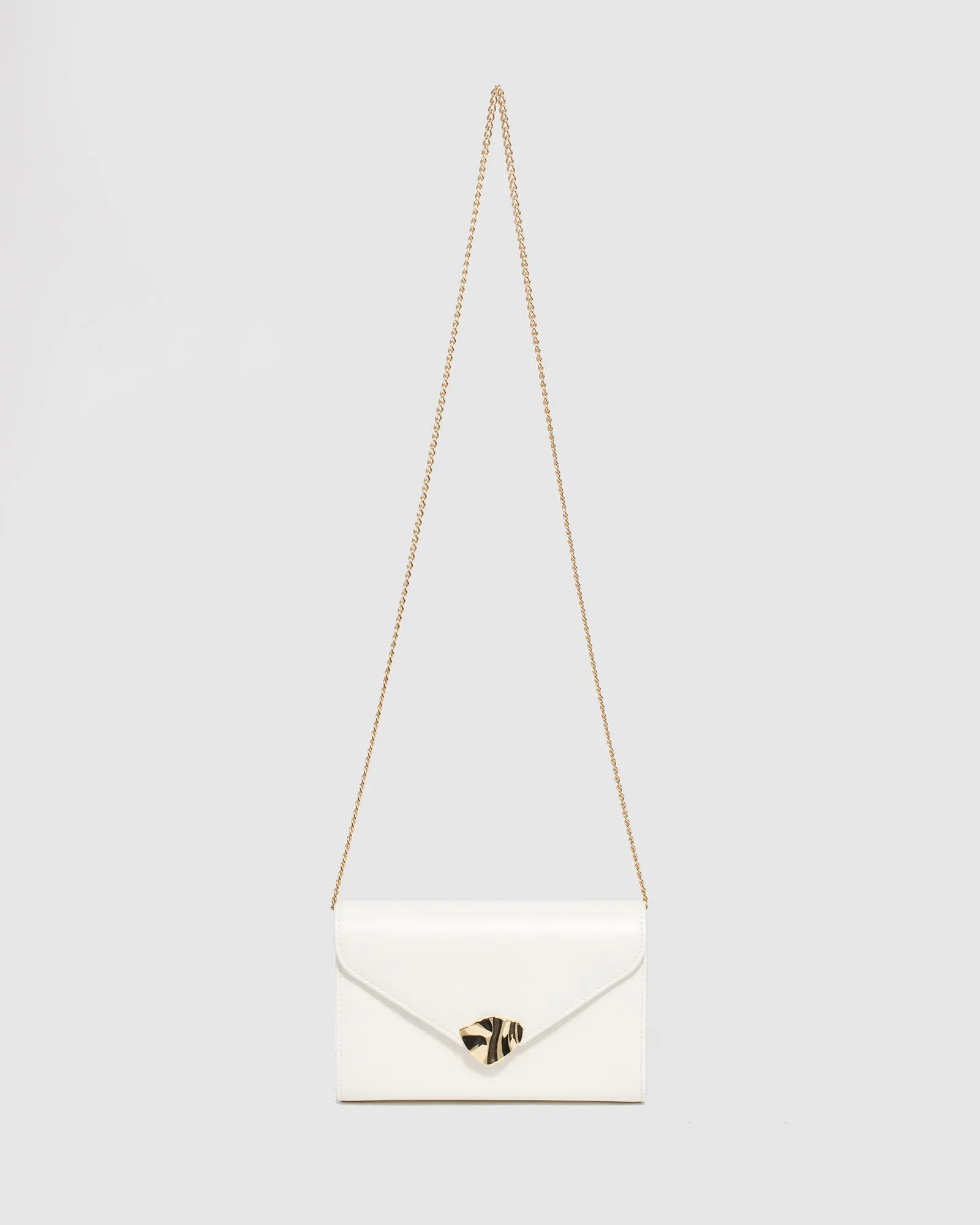 White Isidora Envelope Clutch Bag sold by Collete Hayman product image thumbnail 4