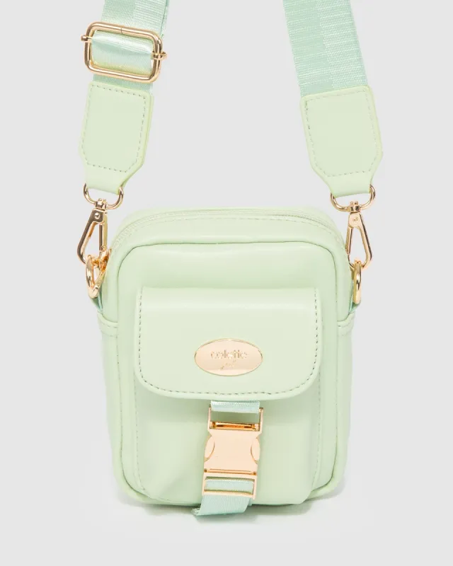 Green Emma Lock Crossbody Bag sold by Collete Hayman