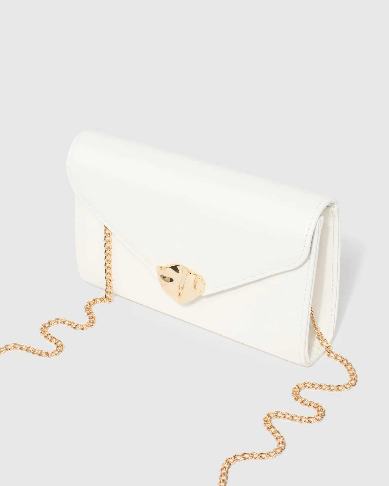 White Isidora Envelope Clutch Bag sold by Collete Hayman product image thumbnail 5