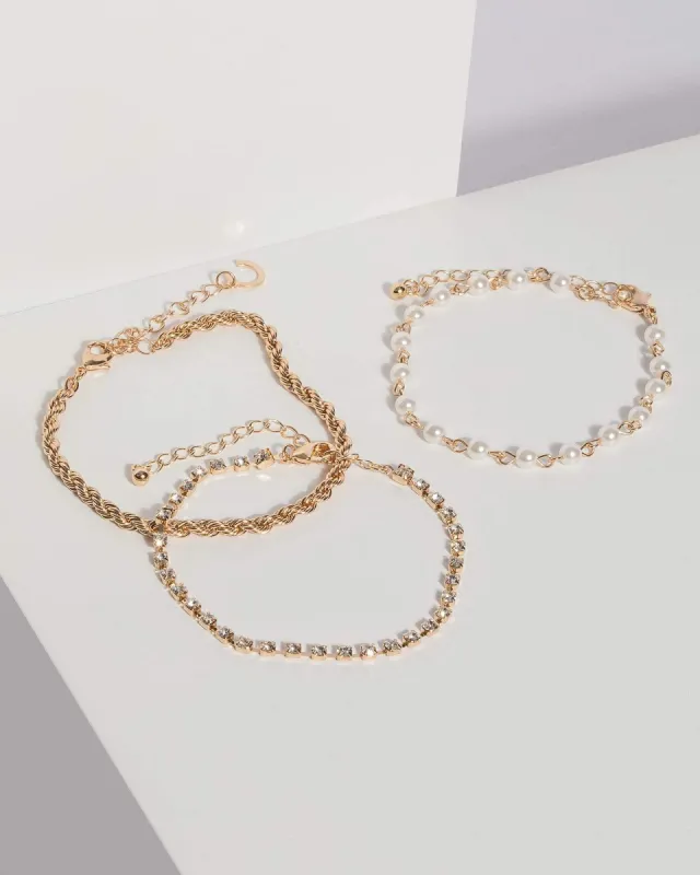 Pearl Beaded Multi Chain Bracelet sold by Collete Hayman