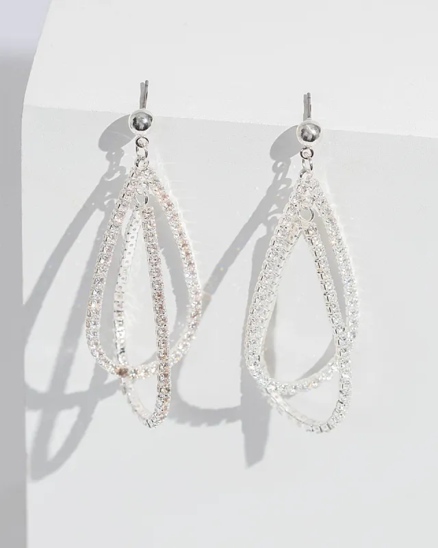 Crystal  Double Fine Tear Drop Earrings sold by Collete Hayman