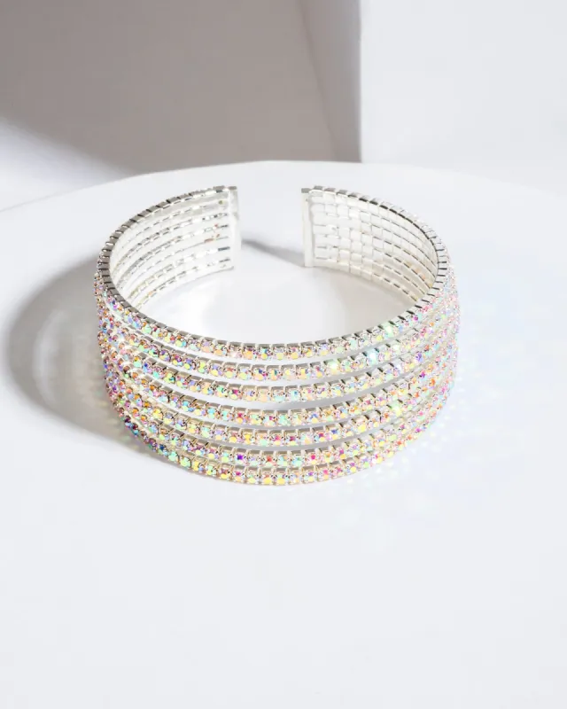 Crystal 7 Row Cuff Bracelet sold by Collete Hayman