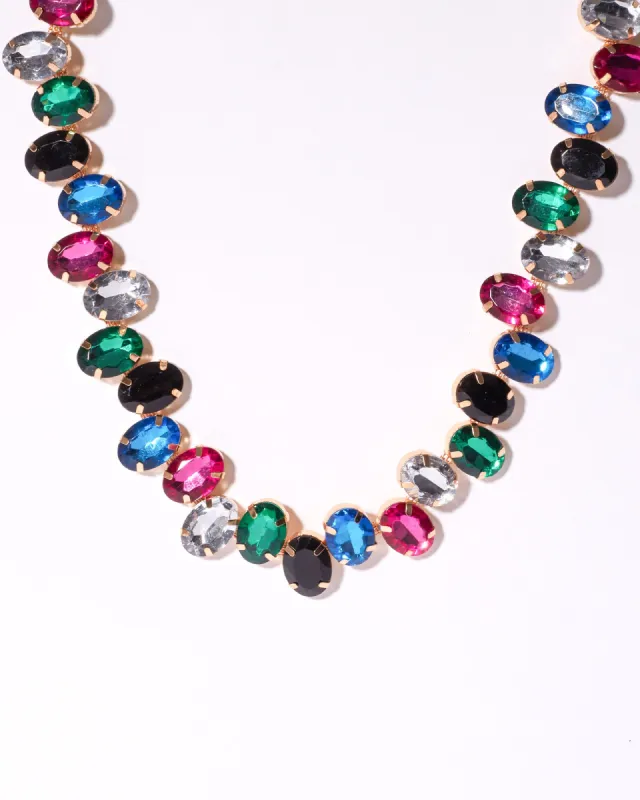 Multi Colour Crystal Statement Necklace sold by Collete Hayman