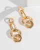 Gold Circle Chain Drop Earrings sold by Collete Hayman