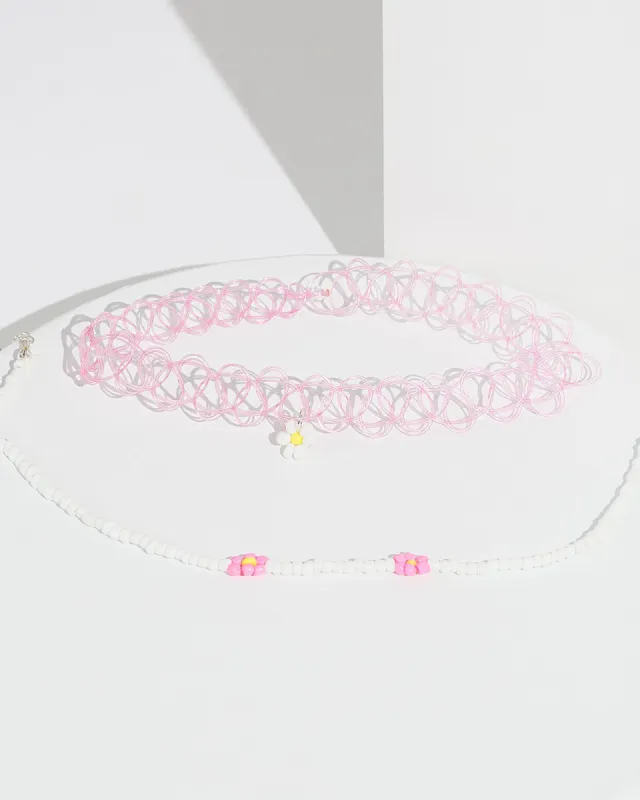 Pink 90'S Choker Necklace Pack sold by Collete Hayman