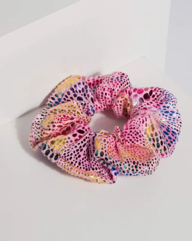 Pink Gold Leopard Print Scrunchie sold by Collete Hayman
