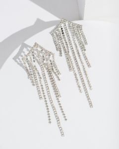 Crystal Chain Tassel Earrings sold by Collete Hayman