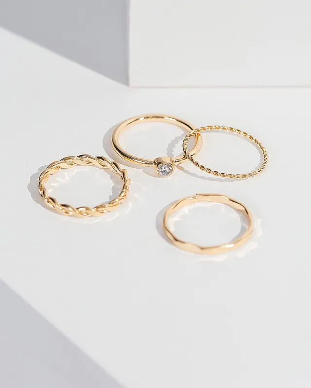 Gold Multi Pack Fine Metal Rings sold by Collete Hayman
