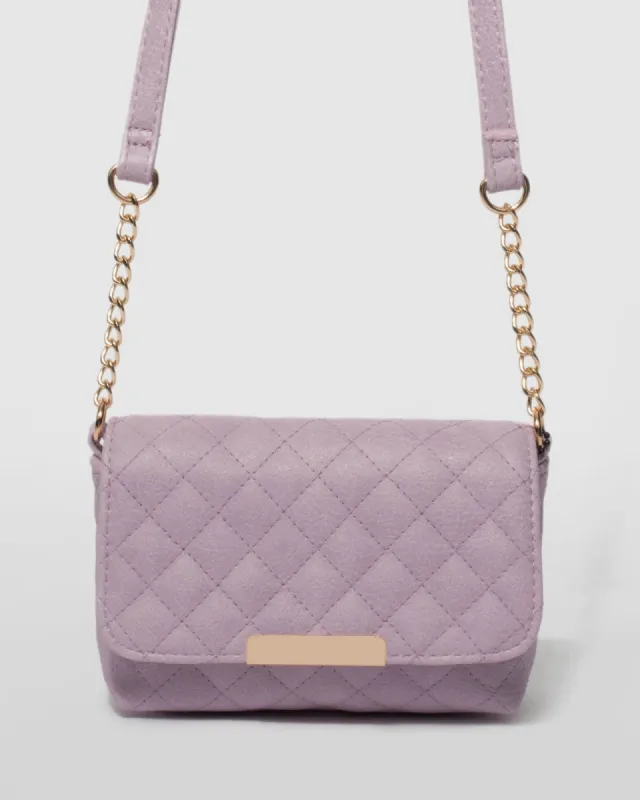 Purple Tasha Quilt Crossbody Bag sold by Collete Hayman