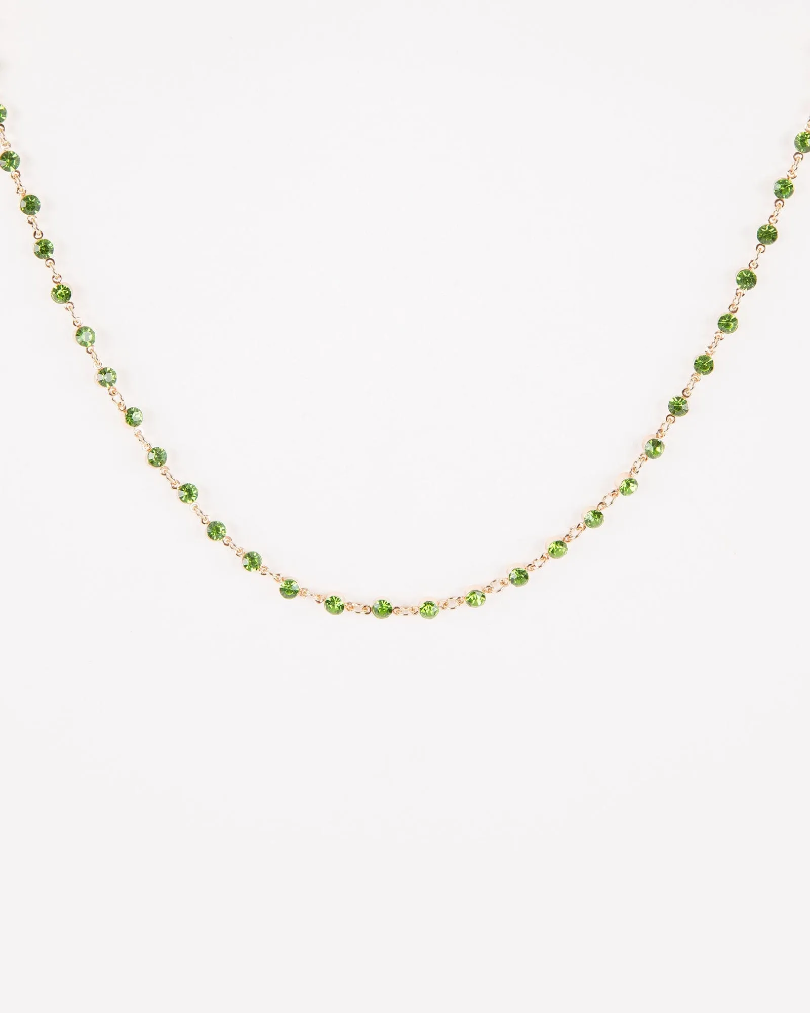 Green Crystal Fine Chain Necklace sold by Collete Hayman
