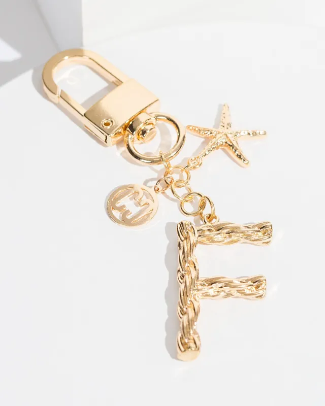 F - Gold Initial Bag Charm sold by Collete Hayman