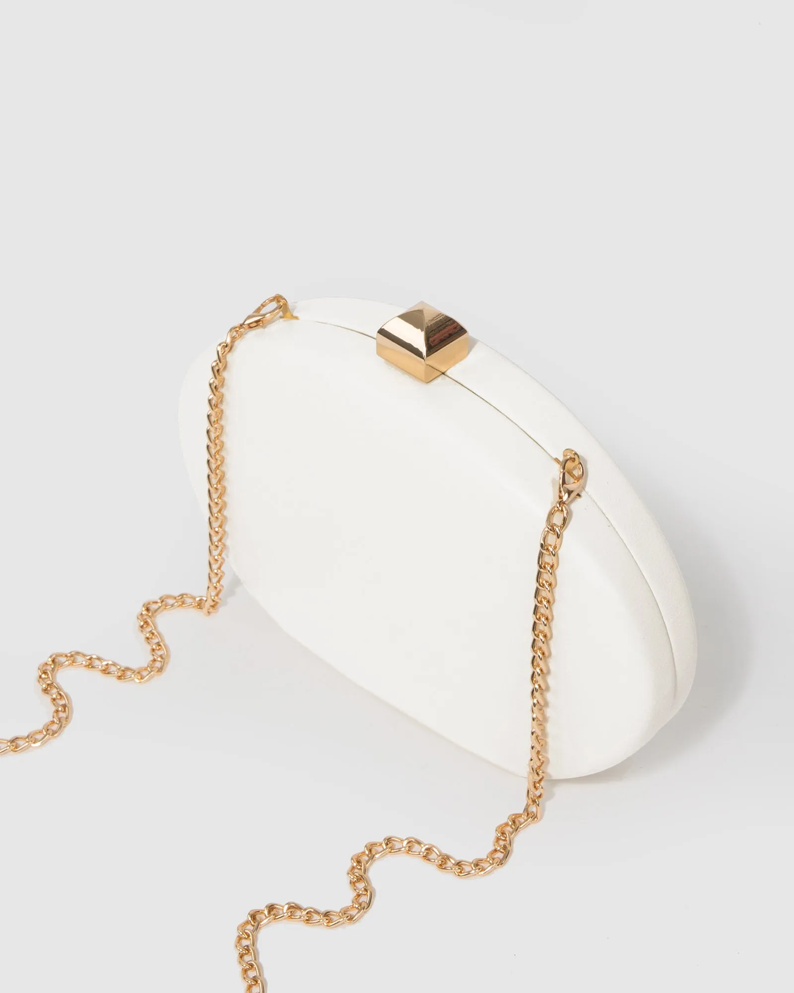 White Gracie Hardcase Clutch Bag sold by Collete Hayman product image thumbnail 5