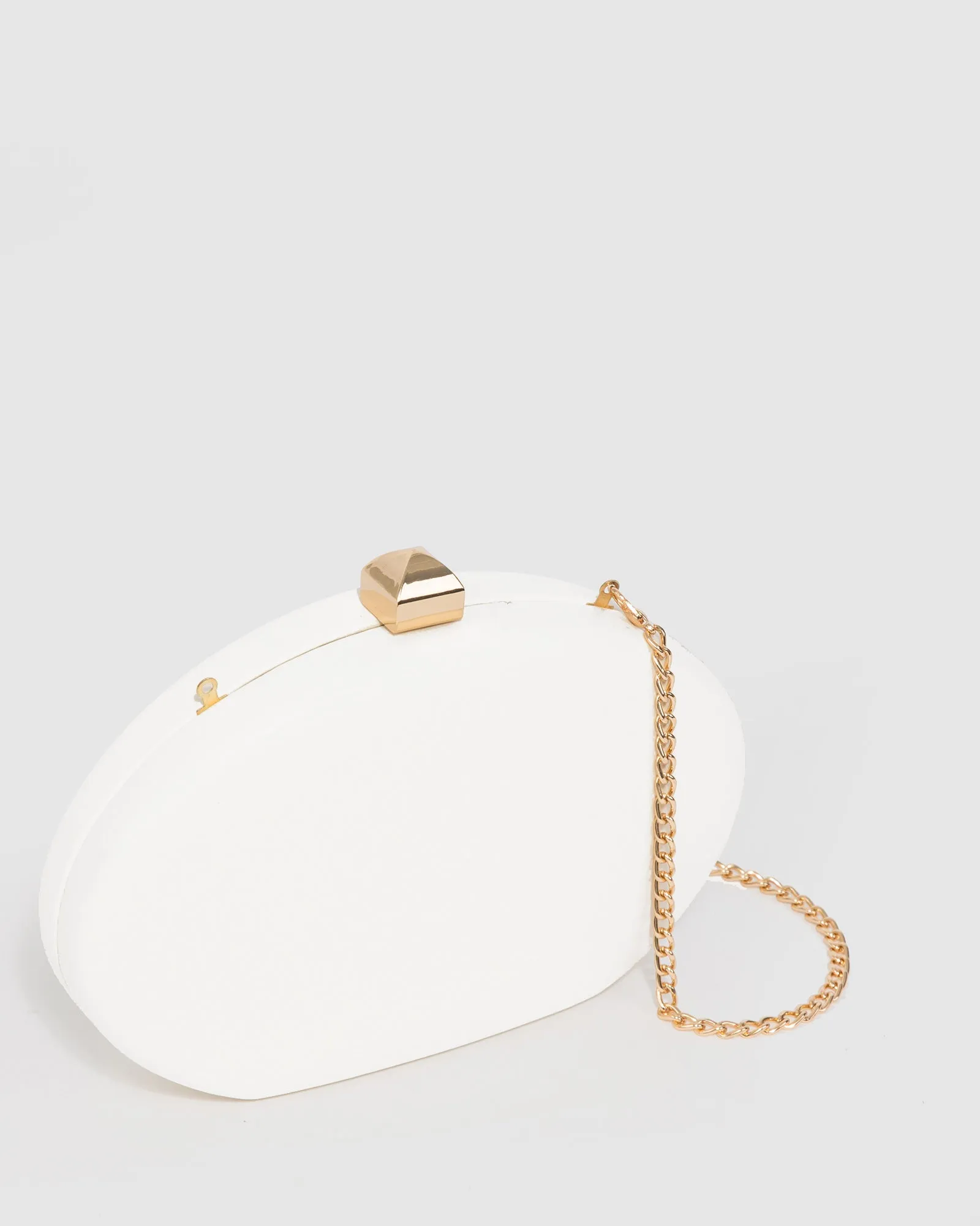 White Gracie Hardcase Clutch Bag sold by Collete Hayman product image thumbnail 3