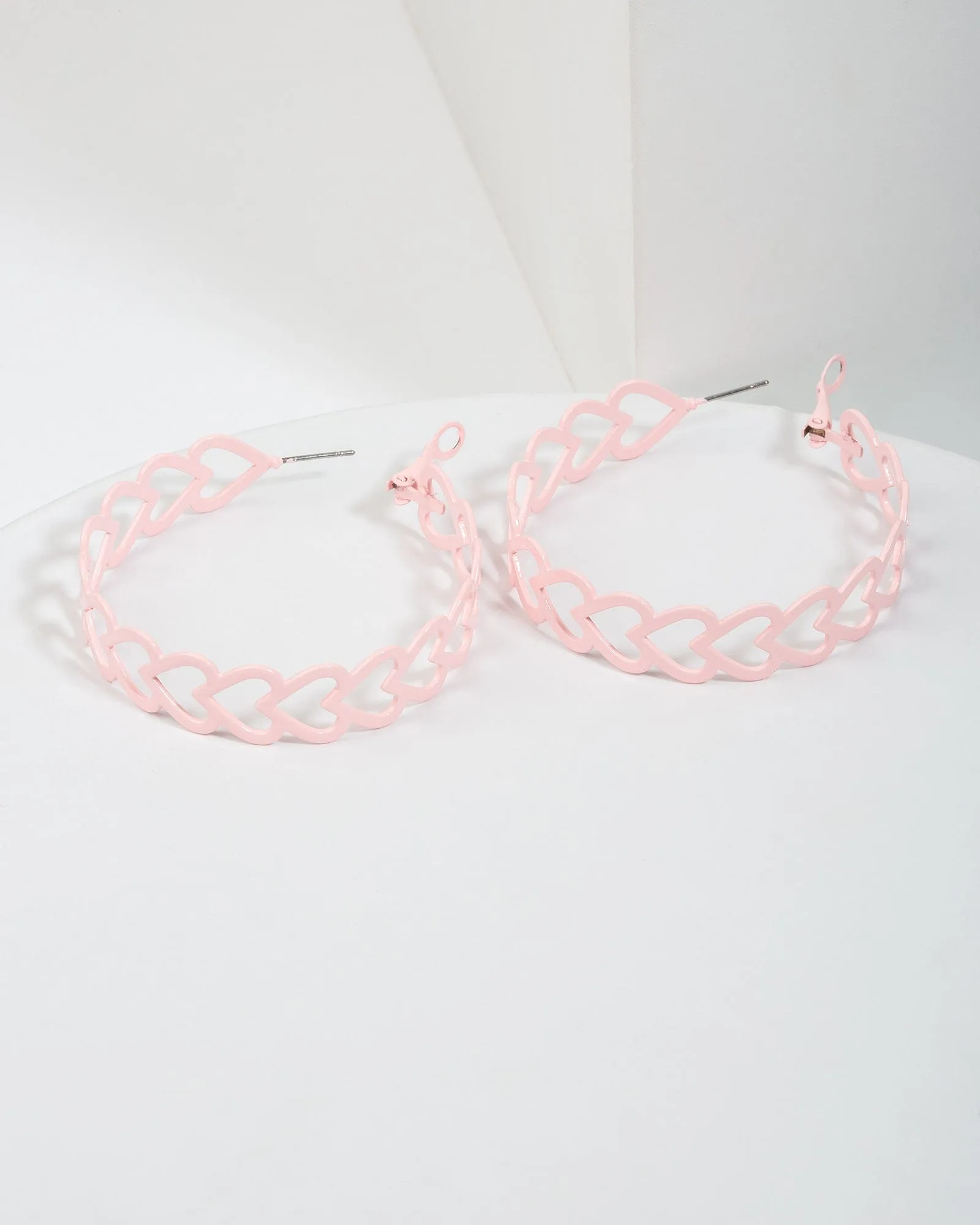 Pink Multi Love Heart Hoop Earrings sold by Collete Hayman