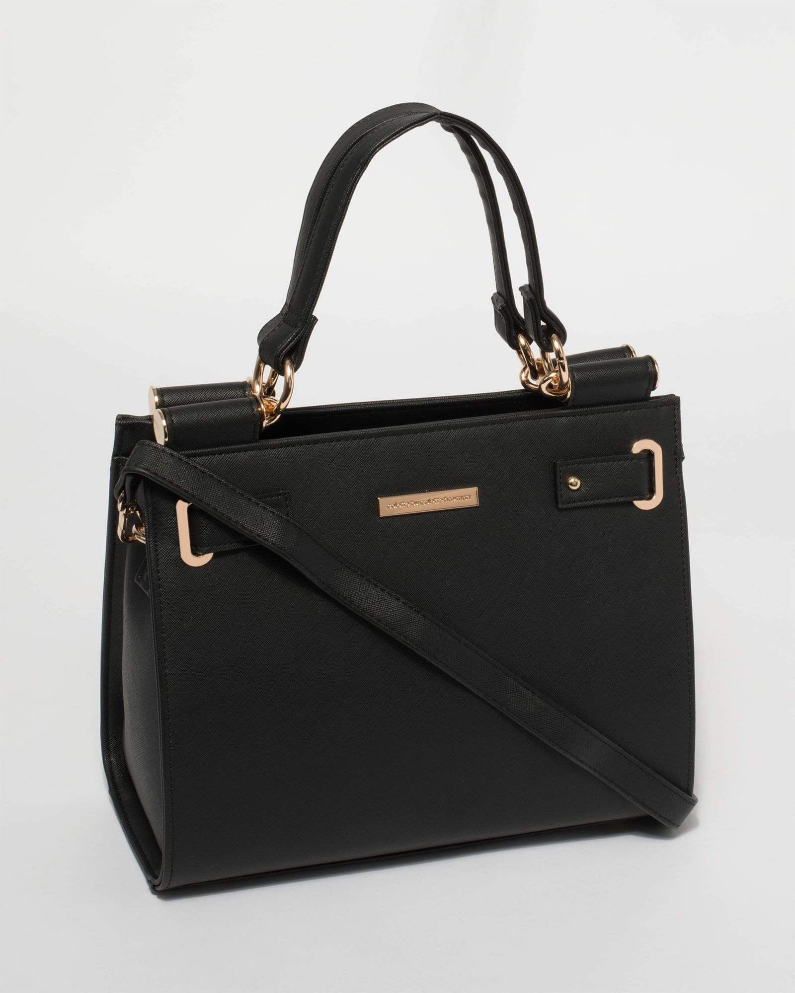 Black Stephanie Square Tote Bag sold by Collete Hayman