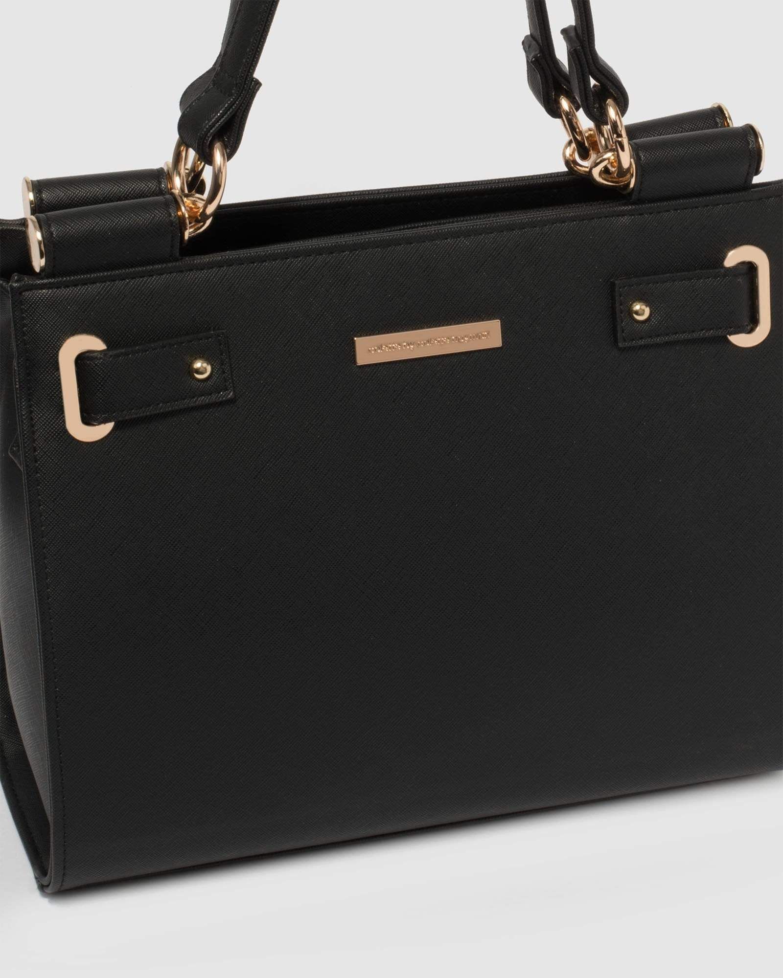 Black Stephanie Square Tote Bag sold by Collete Hayman product image thumbnail 2