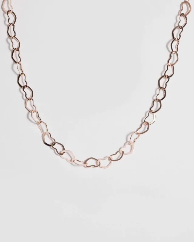 Rose Gold Heart Chain Link Necklace sold by Collete Hayman
