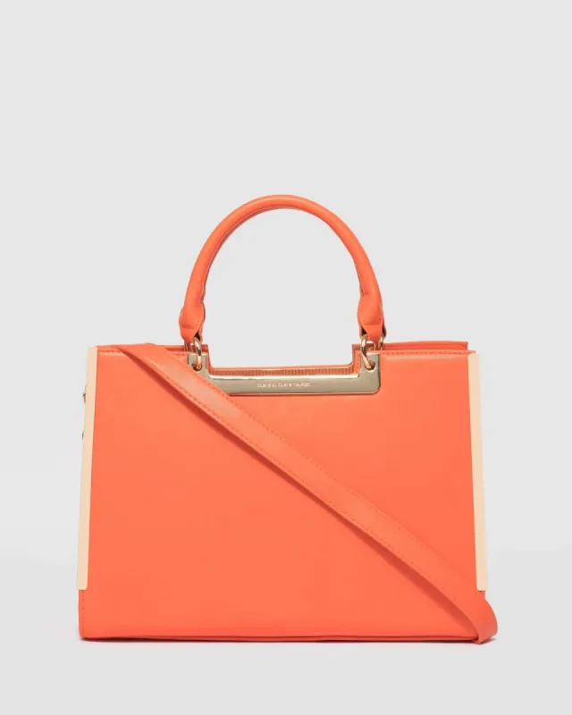 Orange Larissa Medium Tote Bag sold by Collete Hayman