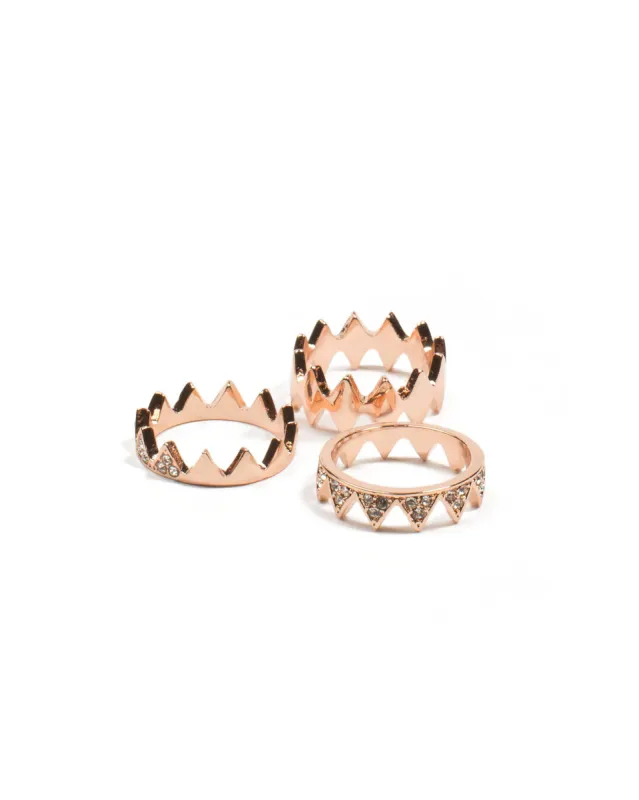 Rose Gold Arrow Pattern Wide Band Ring - Large sold by Collete Hayman