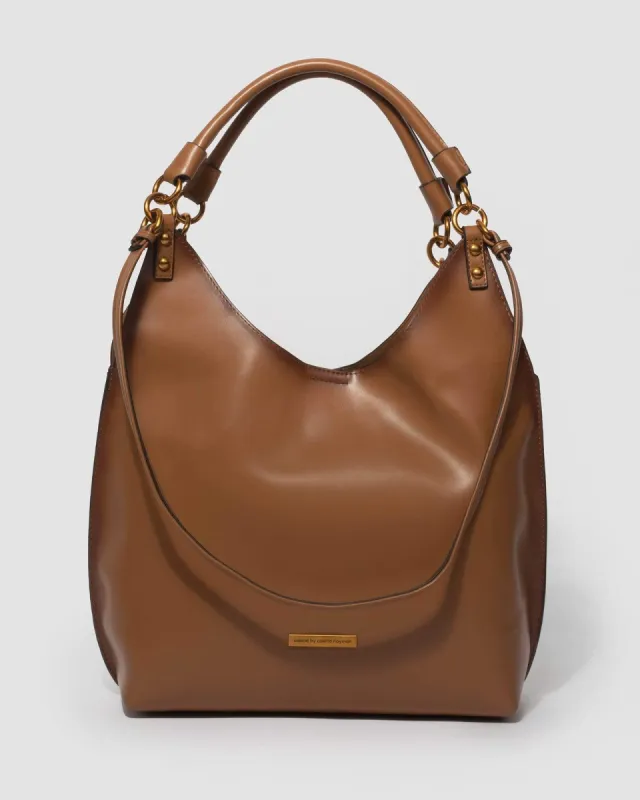 Tan Camila Slouch Bag sold by Collete Hayman