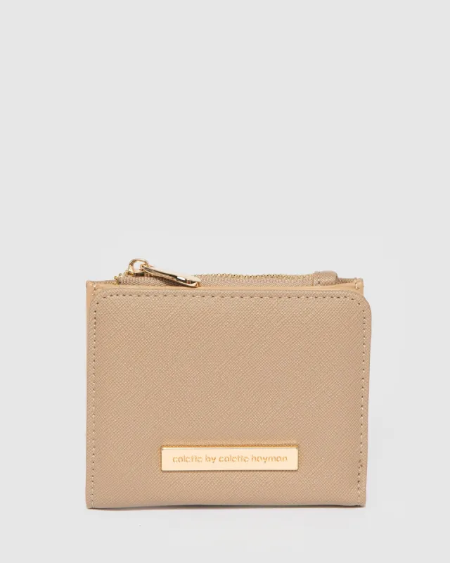 Taupe Han Mini Wallet sold by Collete Hayman