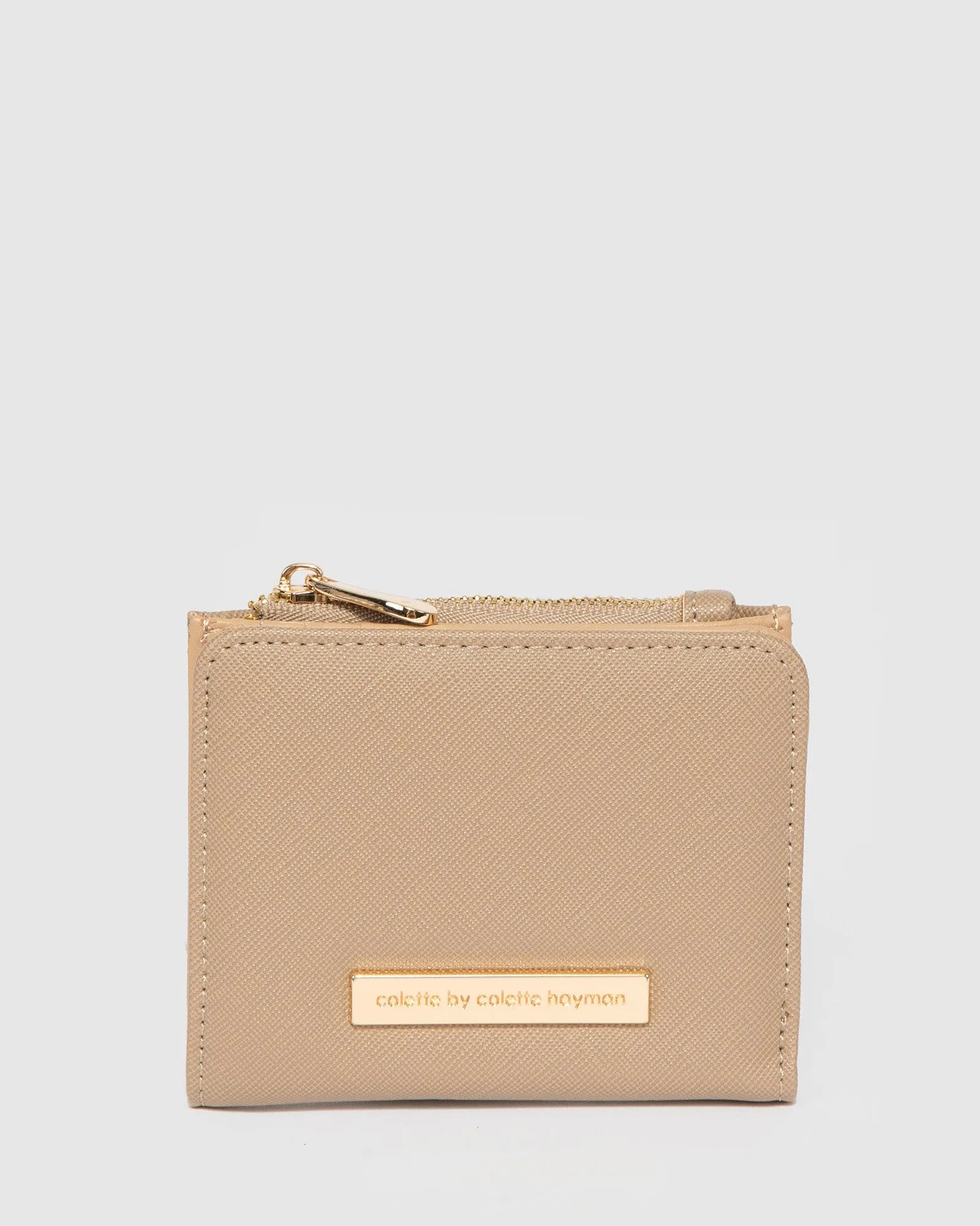 Taupe Han Mini Wallet sold by Collete Hayman