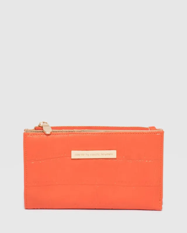 Orange Selena Zip Wallet sold by Collete Hayman