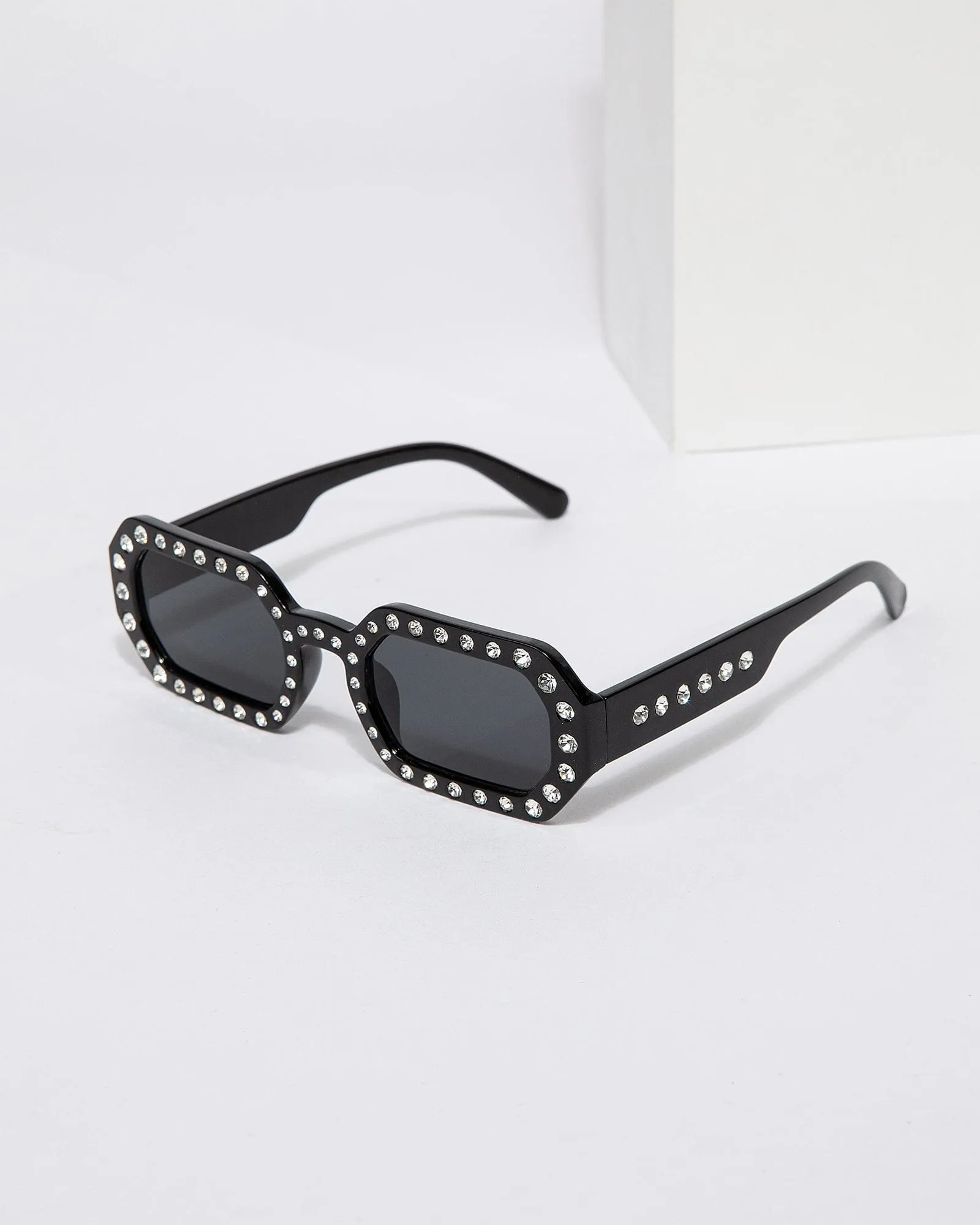 Black Hexagon Embellished Sunglasses sold by Collete Hayman product image thumbnail 2