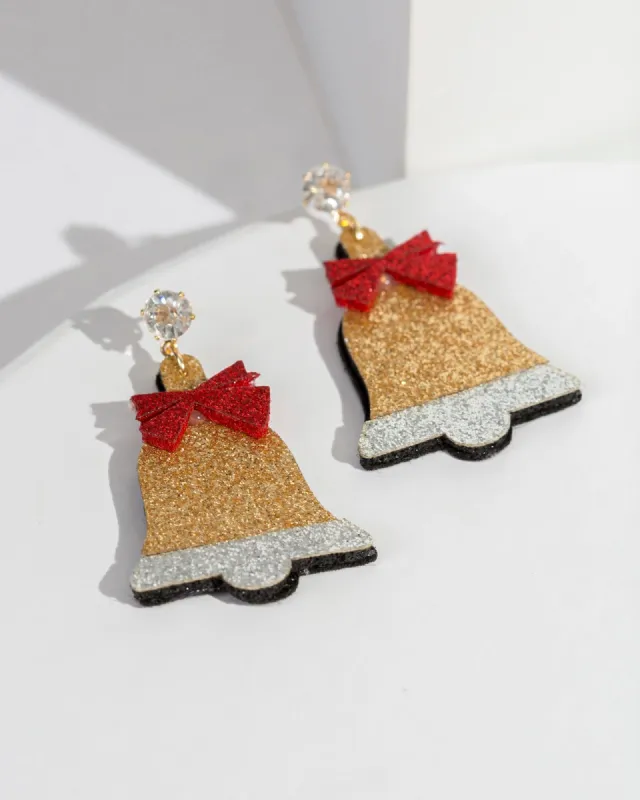 Multi Colour Christmas Bell Hook Earrings sold by Collete Hayman