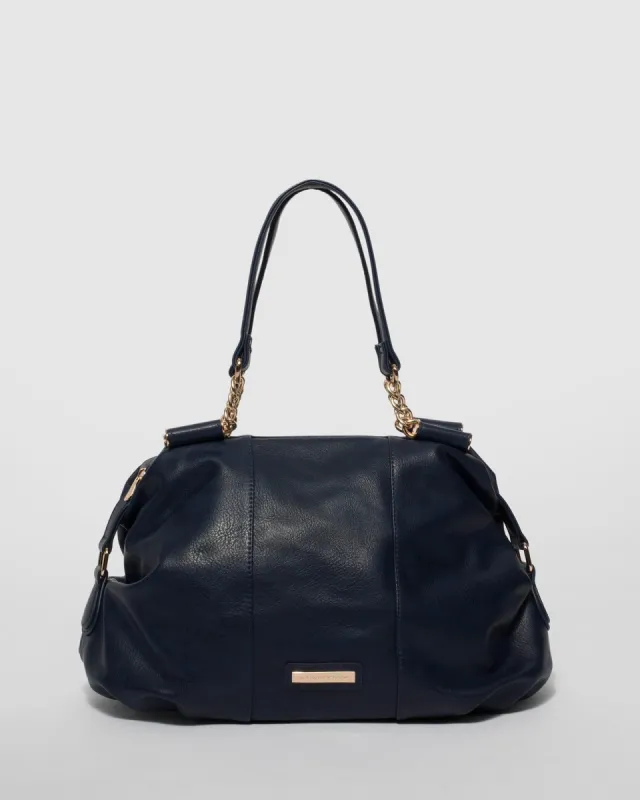 Navy Blue Akira Soft Hobo Bag sold by Collete Hayman