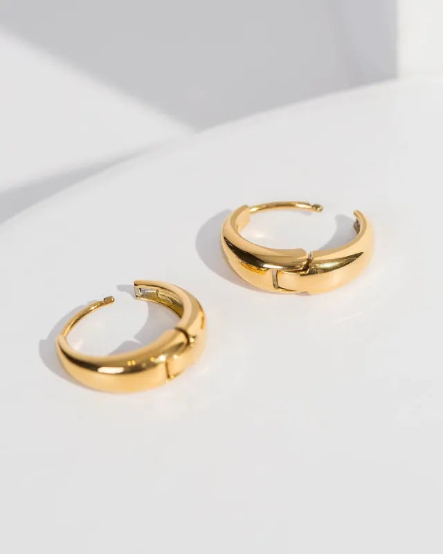 Gold Small Clip Hoop Earrings sold by Collete Hayman