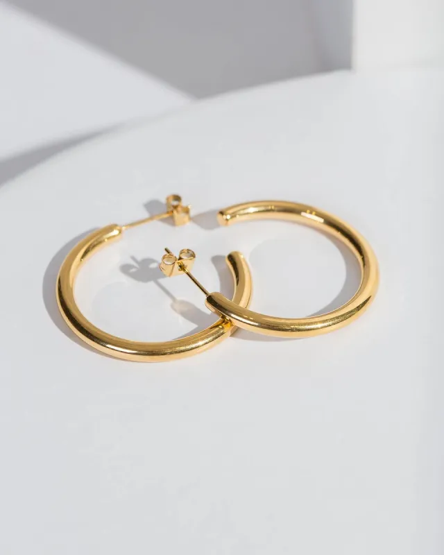 Gold 25mm Hoop Earrings sold by Collete Hayman