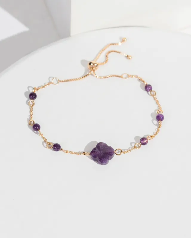 Green Clover Detailed Chain Bracelet sold by Collete Hayman