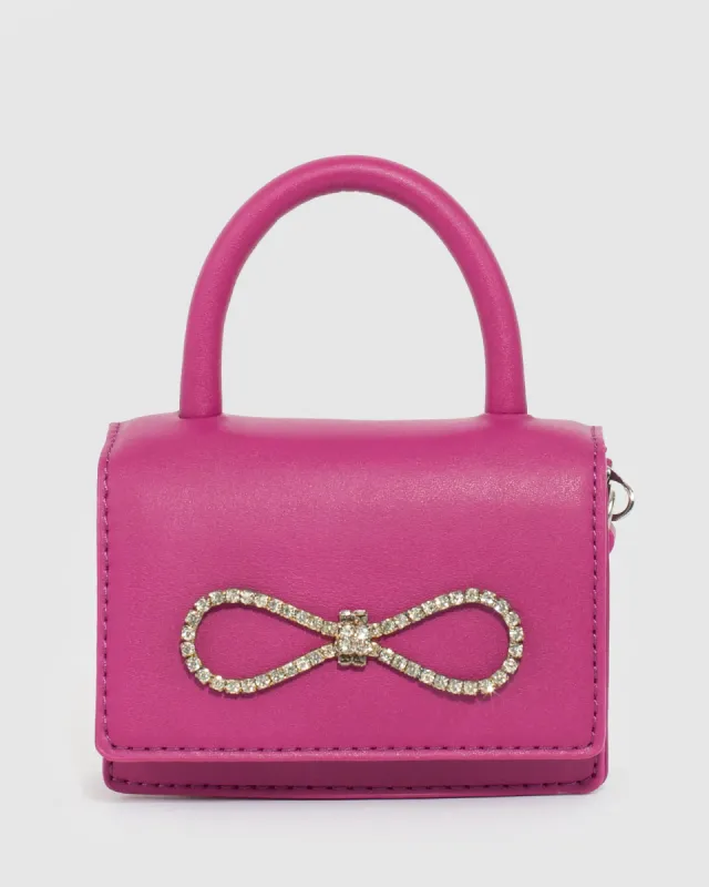 Pink Isabella Bow Mini Bag sold by Collete Hayman