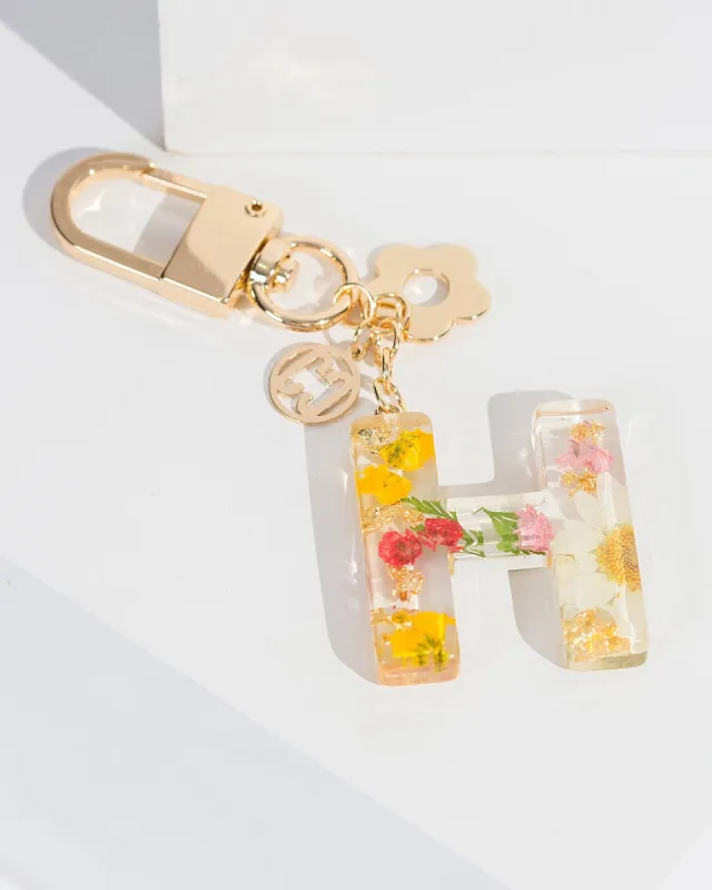 H - Initial Bag Charm Flower sold by Collete Hayman