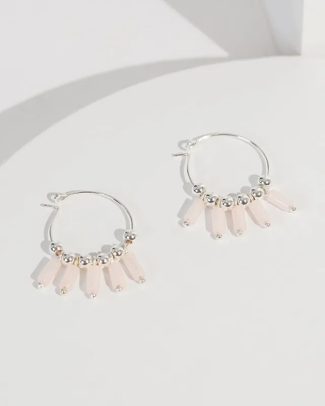 Pink Multi Crystal Hoop Earrings sold by Collete Hayman