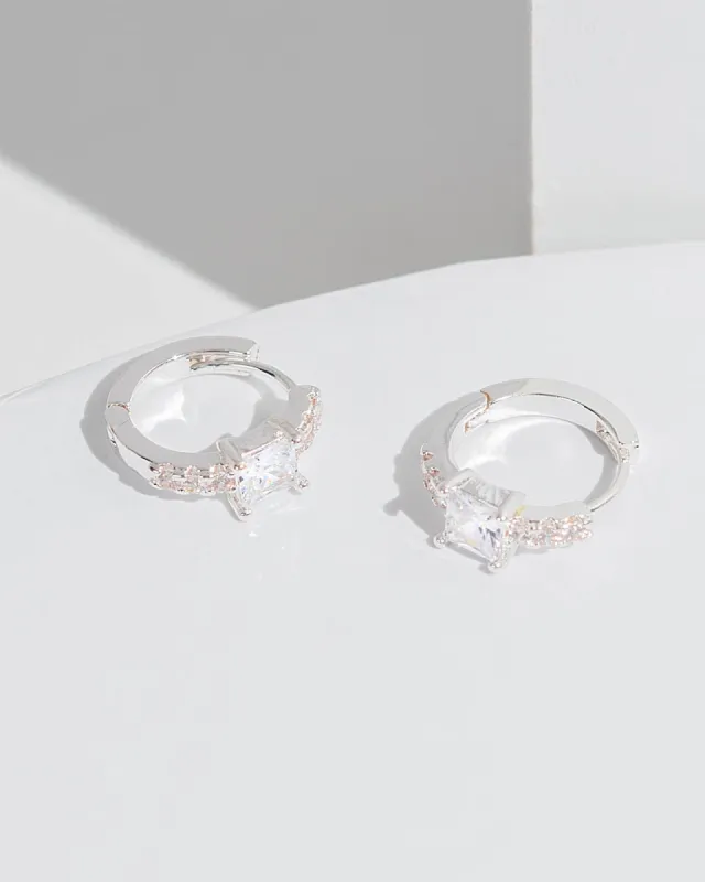 Crystal Cubic Zirconia Crystal Hoop Earrings sold by Collete Hayman