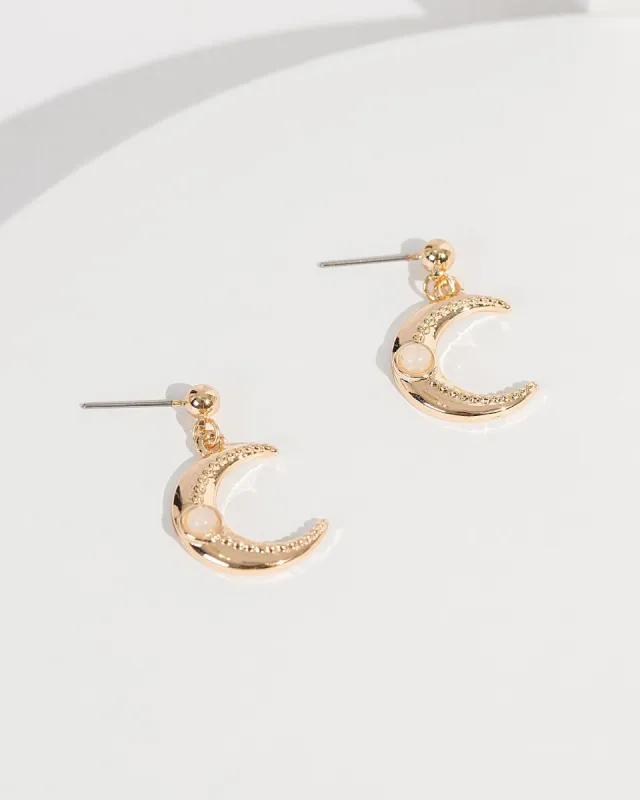 White Moon Drop Earrings sold by Collete Hayman