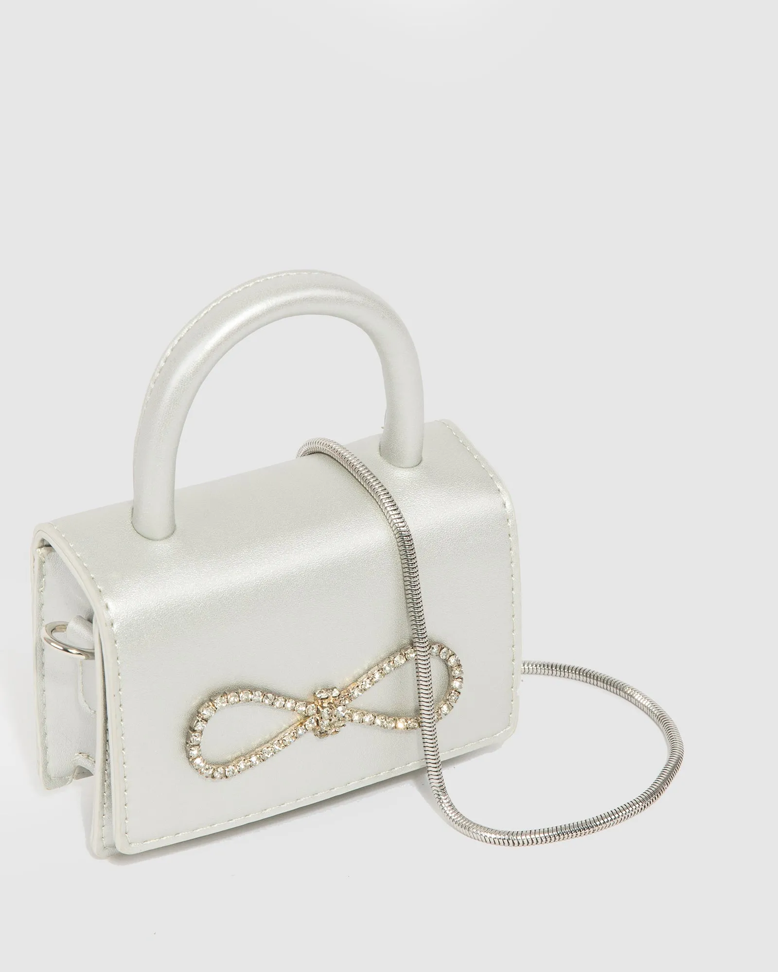 Silver Isabella Bow Mini Bag sold by Collete Hayman product image thumbnail 2