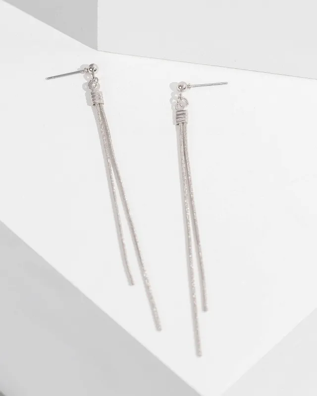 Silver Fine Tassel Earrings sold by Collete Hayman