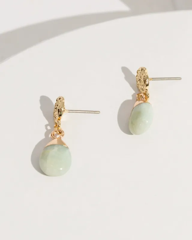 Green Semi Precious Stone Earrings sold by Collete Hayman