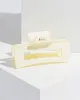 White Rectangle Matte Claw Clip sold by Collete Hayman