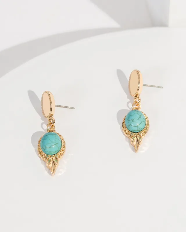 Blue Semi Precious Blue Drop Earrings sold by Collete Hayman