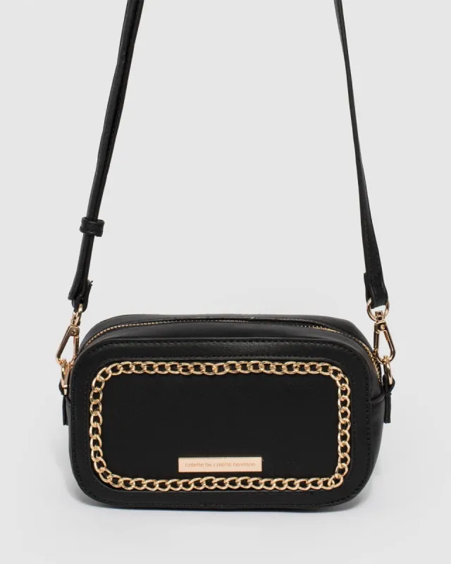 Casey Chain Black Crossbody Bag sold by Collete Hayman