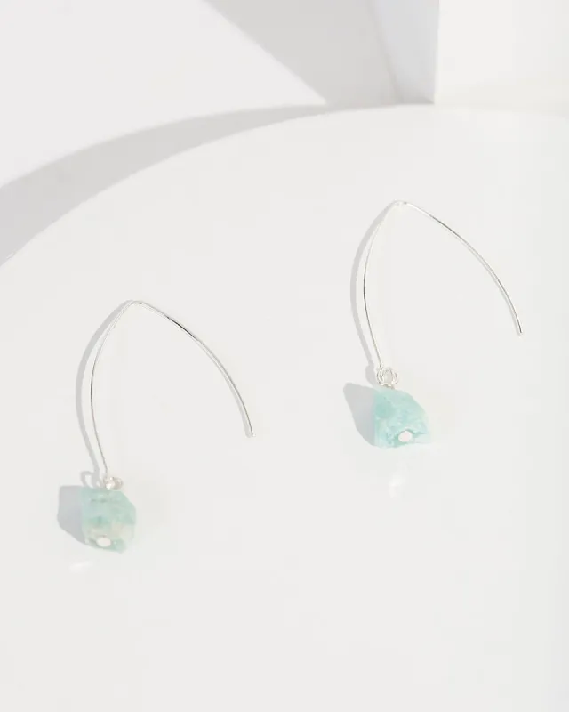 Green Semi Precious Stone Drop Earrings sold by Collete Hayman