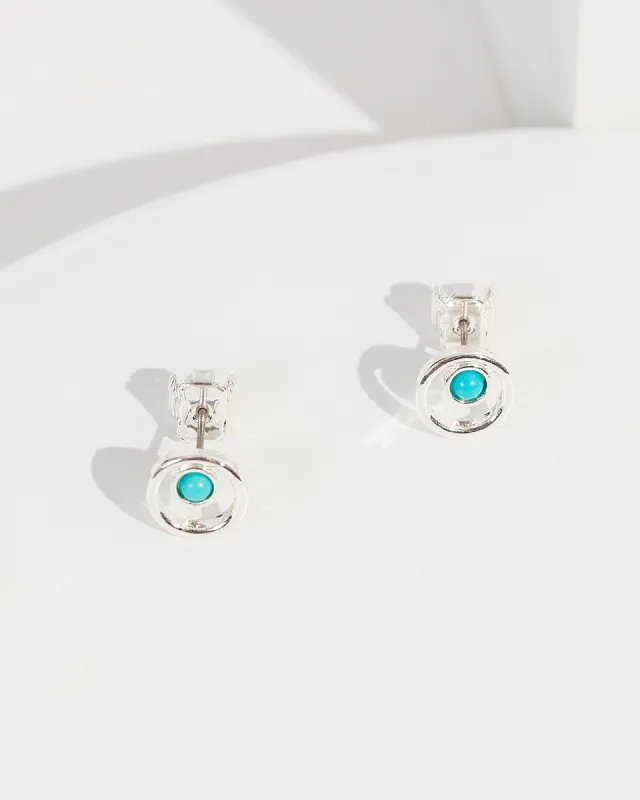 Blue Semi Precious Stone Hoop Earrings sold by Collete Hayman