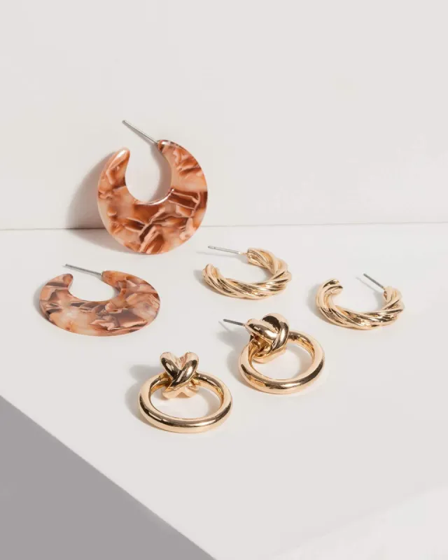 Multi Colour Hoop Stud Earrings sold by Collete Hayman