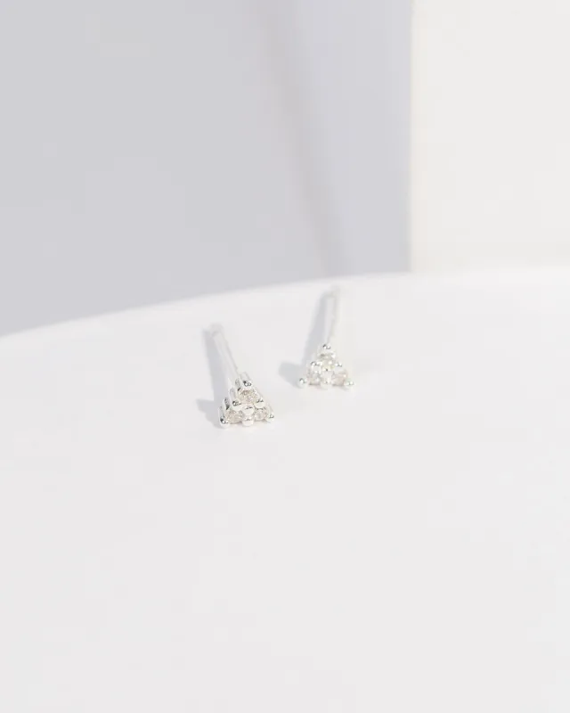 Silver Triangle Stud Earrings sold by Collete Hayman