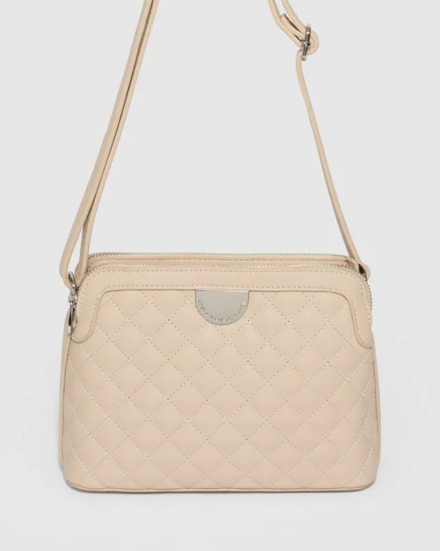 Joanna Quilt Natural Crossbody Bag sold by Collete Hayman